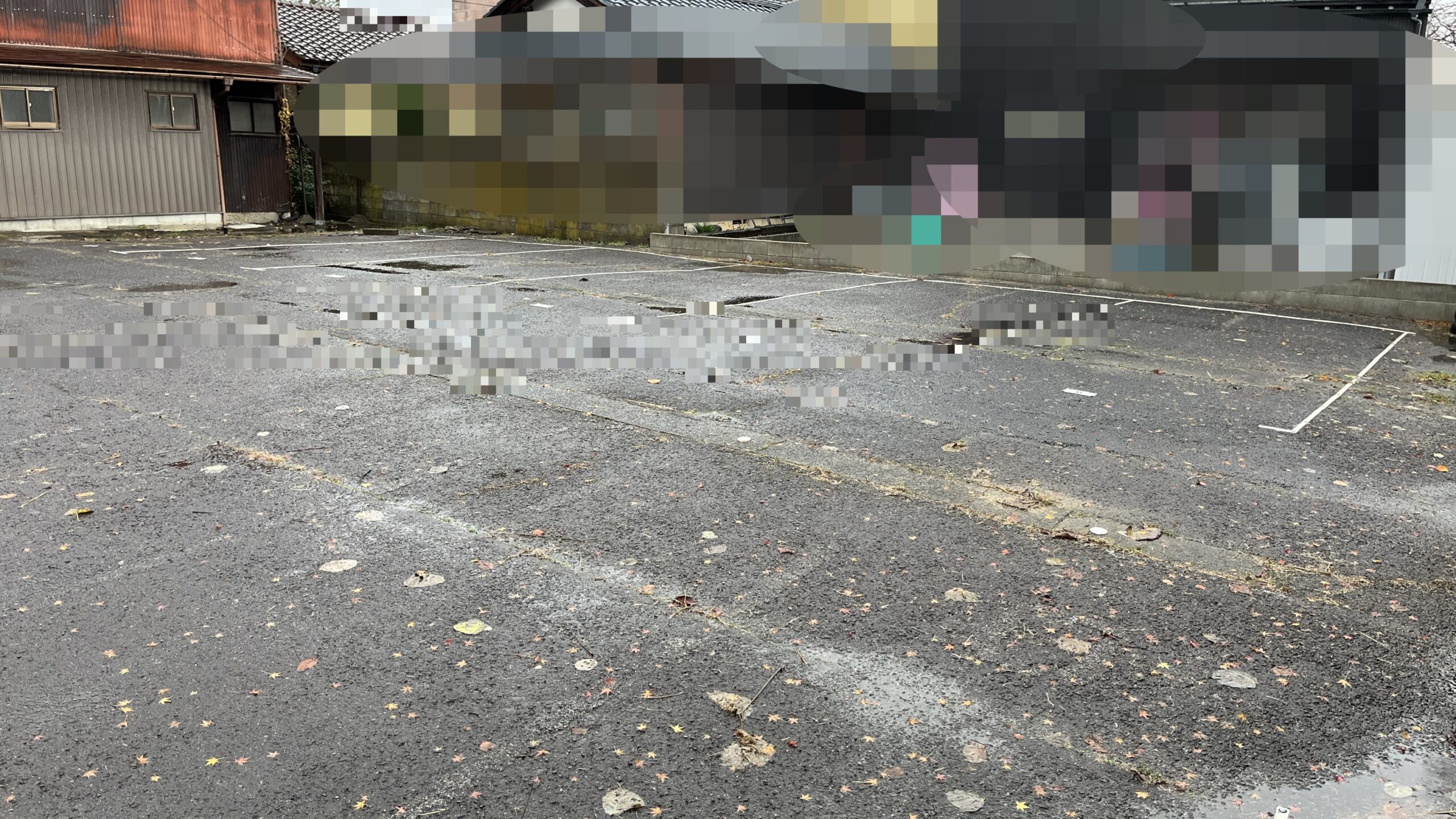 区画１〜６の空き駐車場全景