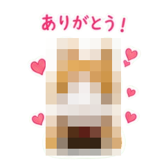 ぽんちゃんスタンプ試作1（モザイク）