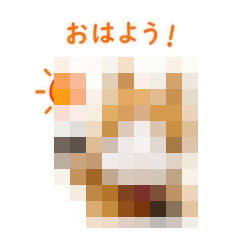 ぽんちゃんスタンプ試作2（モザイク）